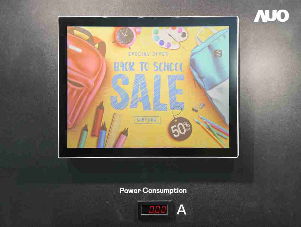 口袋牛店展示胆固醇液晶超低耗能户外全彩显示器，，，ChLC（胆固醇液晶）以双稳态技术使静态显示零功耗，，，，具省电、、、、高彩度、、、环保的特性，，，还整合软硬件系统解决方案，，，可透过单一云端平台管理